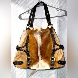 Diane Gail African Springbok antelope fur shoulder bag